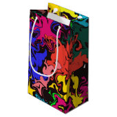 Petit Sac Cadeau Twirls colorés Abstraits / (Dos Angle)