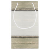 Petit Sac Cadeau Tying The Knot Rustic Beach Wedding (Dos)