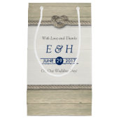 Petit Sac Cadeau Tying The Knot Rustic Beach Wedding (Devant)