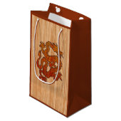 Petit Sac Cadeau Un dragon oriental en bambou (Devant Angle)