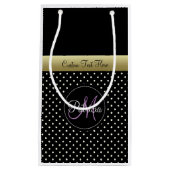 Petit Sac Cadeau Un élégant Monogramme de texte personnalisable noi (Devant)