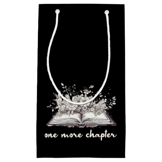 Petit Sac Cadeau Un Livre De Chapitre De Plus Avec Fleurs (Devant)