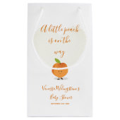 Petit Sac Cadeau Une Petite Pêche est en chemin Baby shower (Dos)