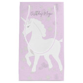 Petit Sac Cadeau Unicorne et étoiles (Devant)