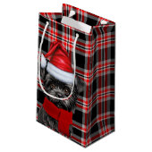 Petit Sac Cadeau Vacances Affenpinscher Chien Vacances Noël Joué (Dos Angle)