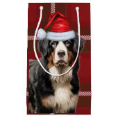 Petit Sac Cadeau Vacances Bernese Mountain Dog S'amuser Plaid Noël (Devant)