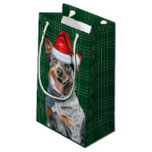 Petit Sac Cadeau Vacances Blue Heele Festif Vacances Plaid Noël (Dos Angle)