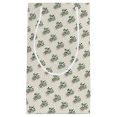 Petit Sac Cadeau Vacances de Noël Feuilleté De Luxe Durable (Devant)