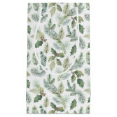 Petit Sac Cadeau Vacances Modernes Aquarelle Verdure Noël (Devant)