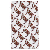 Petit Sac Cadeau Vache Brown et blanche Silhouette (Dos)