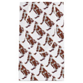 Petit Sac Cadeau Vache Brown et blanche Silhouette (Devant)