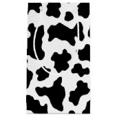 Petit Sac Cadeau Vache noire et blanche Imprimé (Devant)