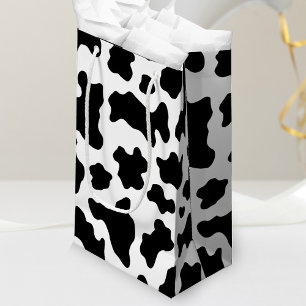 Petit Sac Cadeau Vache noire et blanche Imprimé