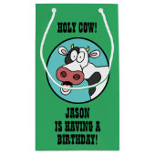 Petit Sac Cadeau Vache Sainte Quelqu'Un A Un Anniversaire (Dos)