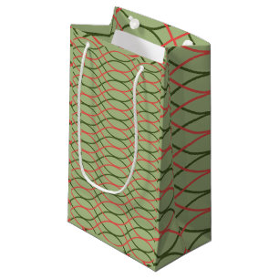 Petit Sac Cadeau Vagues vertes