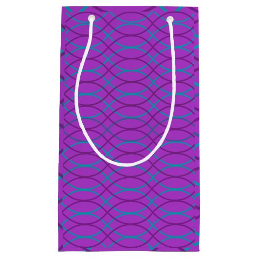 Petit Sac Cadeau Vagues violettes (Devant)