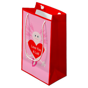 Petit Sac Cadeau Valentines Jour Amour Coeur Axolotl