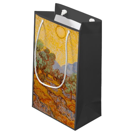 Petit Sac Cadeau Van Gogh Olive Trees Soleil Jaune Ciel (Dos Angle)
