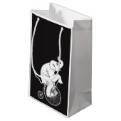 Petit Sac Cadeau Vélo de cru d'équitation d'éléphant (Dos Angle)
