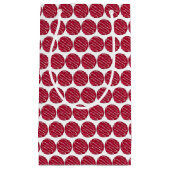 Petit Sac Cadeau Vente de biscuits en velours rouge givrée (Devant)