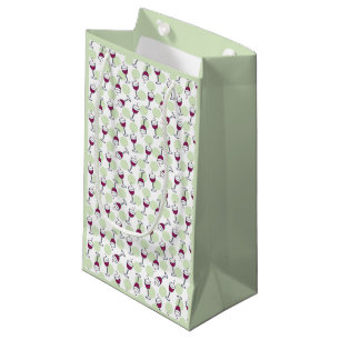 Petit Sac Cadeau Verre de vin rouge Motif illustré