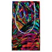 Petit Sac Cadeau Verre tendu dans les tons bijoux Art Abstrait (Devant)