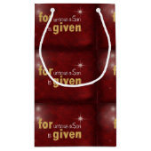 Petit Sac Cadeau Verset de la Bible de Noël (Dos)