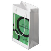 Petit Sac Cadeau Vert 50 Décennie Anniversaire (Devant Angle)