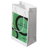 Petit Sac Cadeau Vert 50 Décennie Anniversaire (Dos Angle)