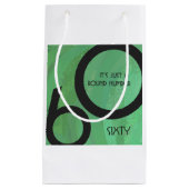 Petit Sac Cadeau Vert 60 Décennie Anniversaire (Devant)