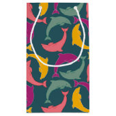 Petit Sac Cadeau Vert dauphins (Dos)