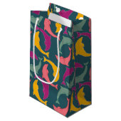 Petit Sac Cadeau Vert dauphins (Devant Angle)