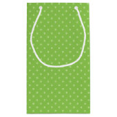 Petit Sac Cadeau Vert néon avec anniversaire de fleur cosmos (Dos)