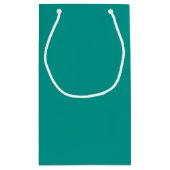 Petit Sac Cadeau Vert sarcelle uni (Dos)