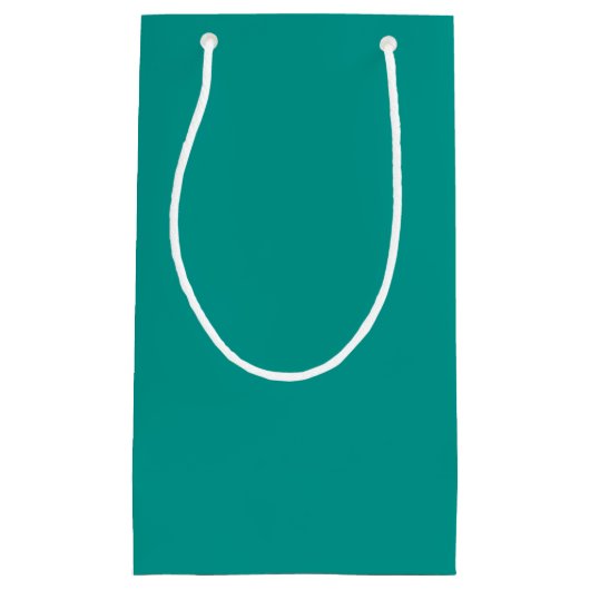 Petit Sac Cadeau Vert sarcelle uni (Devant)