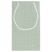 Petit Sac Cadeau Vert sauge à pois (Dos)