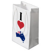 Petit Sac Cadeau Vertical I Love Australia / I Heart Australia (Dos Angle)
