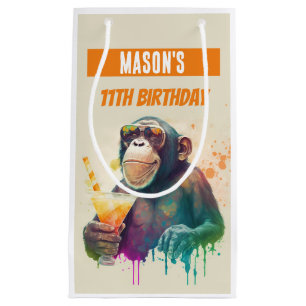 Petit Sac Cadeau Vibes d'été Singe - Anniversaire