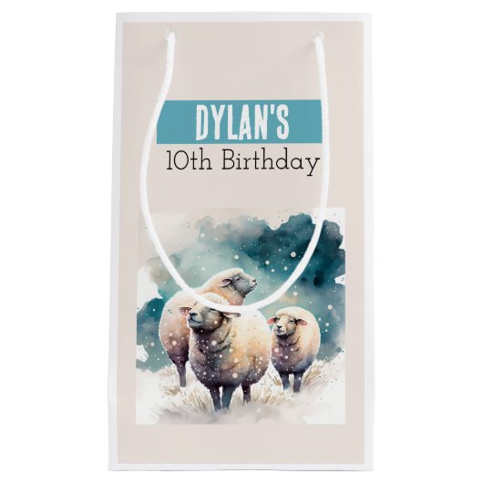 Petit Sac Cadeau Vibes d'hiver mouton - (Devant)