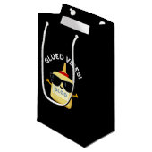 Petit Sac Cadeau Vibes Gluées Funny Glue Pun Dark BG (Devant Angle)