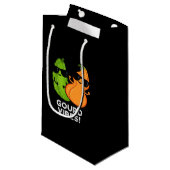 Petit Sac Cadeau Vibes Gourdes Funny Veggie Pun Dark BG (Devant Angle)