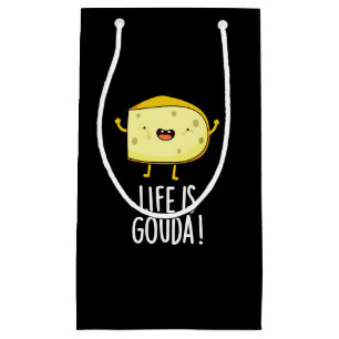 Petit Sac Cadeau Vie Est Gouda Amusante Pot Positif Pot À Fromage S