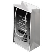 Petit Sac Cadeau Vie et valeurs, Existentialisme illustré citation (Devant Angle)