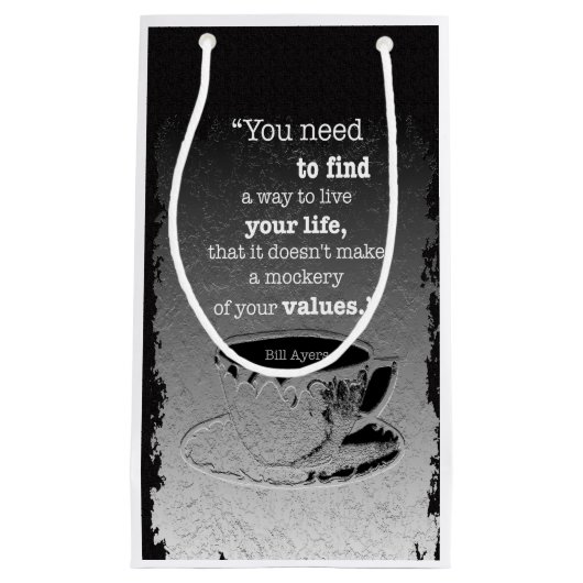 Petit Sac Cadeau Vie et valeurs, Existentialisme illustré citation (Devant)