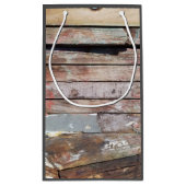 Petit Sac Cadeau Vieux bois rustique bateau en bois plank (Dos)