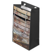 Petit Sac Cadeau Vieux bois rustique bateau en bois plank (Dos Angle)