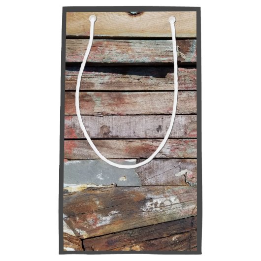 Petit Sac Cadeau Vieux bois rustique bateau en bois plank (Devant)