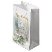 Petit Sac Cadeau Villes d'hiver Owl - fête d'anniversaire - (Devant Angle)