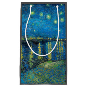 Petit Sac Cadeau Vincent Van Gogh Nuit étoilée sur le Rhône