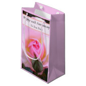 Petit Sac Cadeau Vingtième anniversaire de Mariage Parfait Rose ang (Devant Angle)